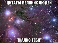 цитаты великих людей "жалко тебя"