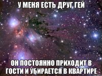 у меня есть друг гей он постоянно приходит в гости и убирается в квартире