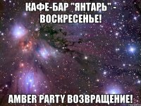 кафе-бар "янтарь" - воскресенье! amber party возвращение!