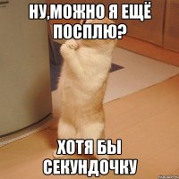 ну,можно я ещё посплю? хотя бы секундочку