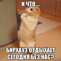 и что.... бирхауз отдыхает сегодня без нас?