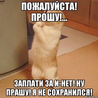 пожалуйста! прошу!... заплати за и-нет! ну прашу! я не сохранился!