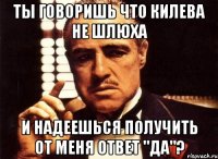 ты говоришь что килева не шлюха и надеешься получить от меня ответ "да"?