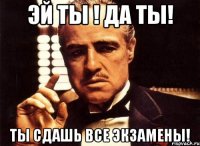 эй ты ! да ты! ты сдашь все экзамены!