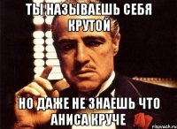 ты называешь себя крутой но даже не знаешь что аниса круче