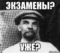 экзамены? уже?