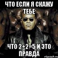 что если я скажу тебе что 2+2=5 и это правда