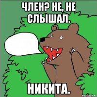 член? не, не слышал. никита.