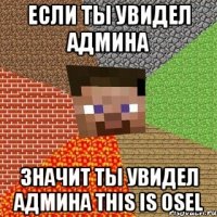 если ты увидел админа значит ты увидел админа this is osel