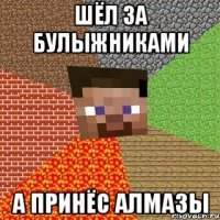 шёл за булыжниками а принёс алмазы