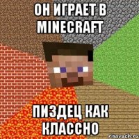 он играет в minecraft пиздец как классно