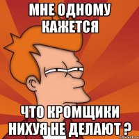 мне одному кажется что кромщики нихуя не делают ?