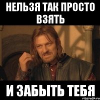 нельзя так просто взять и забыть тебя