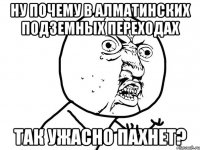 ну почему в алматинских подземных переходах так ужасно пахнет?