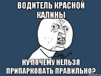 водитель красной калины ну почему нельзя припарковать правильно?