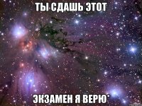 ты сдашь этот экзамен я верю*