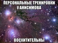 персональные тренировки у анисимова восхитительны