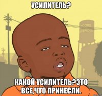 усилитель? какой усилитель?это все,что принесли.