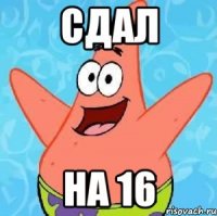 сдал на 16