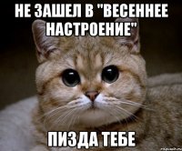 не зашел в "весеннее настроение" пизда тебе