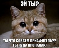 эй ты? ты что совсем приафигела?? ты куда пропала?)