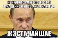 не нравится мне что-то этот лукашенко и мясо у него какое-то жэстачайшае