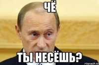 чё ты несёшь?