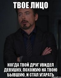 твое лицо когда твой друг увидел девушку, похожую на твою бывшую, и стал угарать