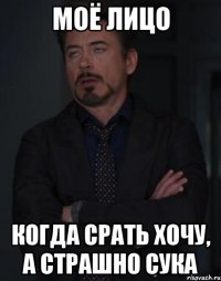 моё лицо когда срать хочу, а страшно сука