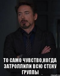  то само чувство,когда затроллили всю стену группы