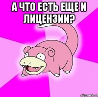 а что есть еще и лицензии? 