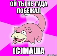 ой ты не туда побежал (с)маша