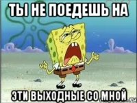 ты не поедешь на эти выходные со мной