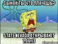 сынок ты что плачешь? state nevada открывают 1.06.13