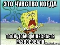 это чувство когда твой дом в minecrafte разворовали