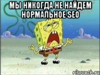 мы никогда не найдем нормальное seo 