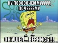 ну пооооочеммууууу, почеееему он ушел... вернись!!!