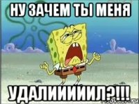 ну зачем ты меня удалииииил?!!!