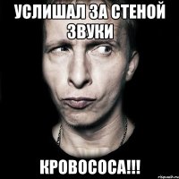 услишал за стеной звуки кровососа!!!