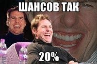 шансов так 20%