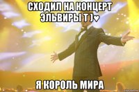 сходил на концерт эльвиры т )♥ я король мира