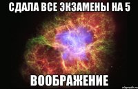 сдала все экзамены на 5 воображение