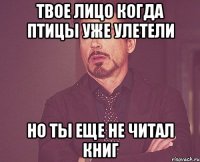 твое лицо когда птицы уже улетели но ты еще не читал книг