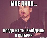 мое лицо... когда же ты выйдешь в сеть???