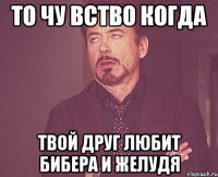 то чу вство когда твой друг любит бибера и желудя