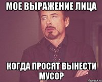 мое выражение лица когда просят вынести мусор