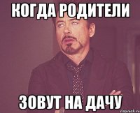 когда родители зовут на дачу