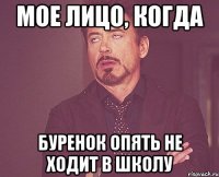 мое лицо, когда буренок опять не ходит в школу