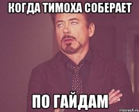 когда тимоха соберает по гайдам