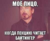 моё лицо, когда лекцию читает байтингер